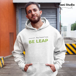 Bli läder för unga enkla typografer hoodie