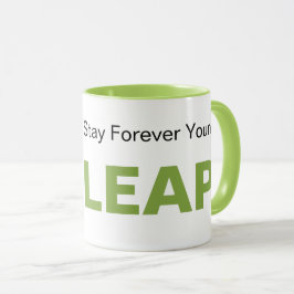 Bli läder för unga enkla typografer mugg