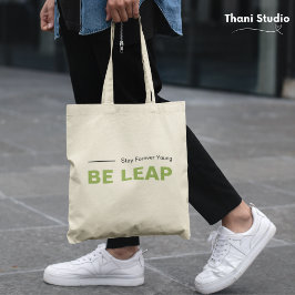 Bli läder för unga enkla typografer tygkasse