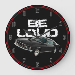 Bli Loud Mustang Stor Klocka