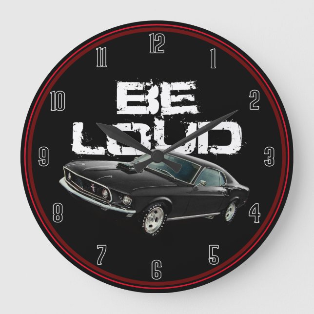 Bli Loud Mustang Stor Klocka (Framsida)