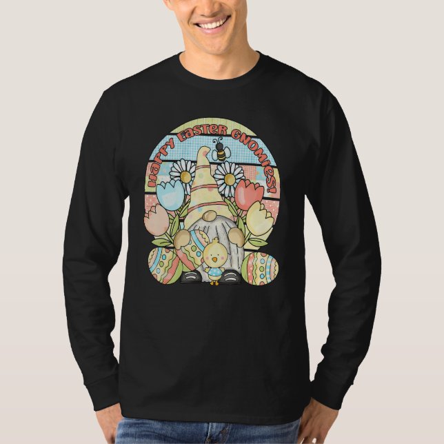 Bli Lycklig Dy Gnome Christian Påsk Day Påsk Bunn T Shirt (Framsida)