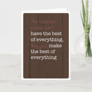 Bli lycklig-kort för positiv motivation kort