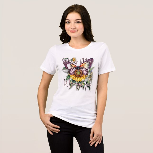 Bli mer orolig - mindre fjäril t shirt (Framsida Full)