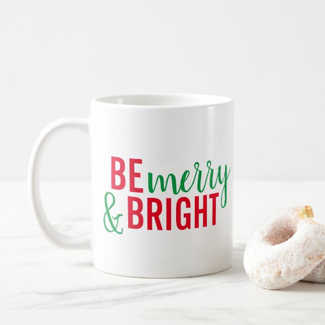 Bli merry & Bright Helgdag Kaffemugg (Med munk)