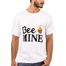 Bli min Alla hjärtans dag T-shirt – Söt bin pun äl