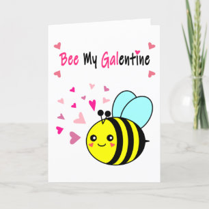 Bli min Galentine söta Alla hjärtans dag Helgkort