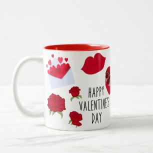 Bli min Lycklig Valentine Två-Tonad Mugg