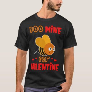 Bli Min På Alla Hjärtans Dag - Rolig Biet Och Text T Shirt