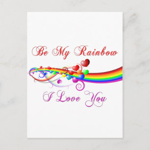 Bli min regnbåge Gay Valentine Helg Vykort