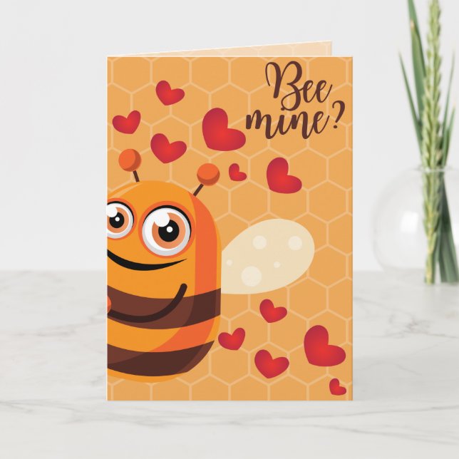 Bli min? Rolig Alla hjärtans dag-kort Kort (Framsida)