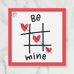 Bli min Tic Tac Toe Valentine Day Gift-Märkre Gåvor Etiketter