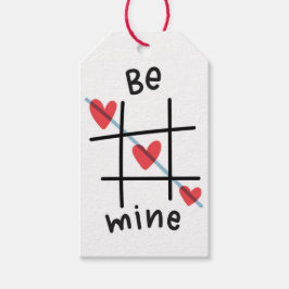 Bli min Tic Tac Toe Valentine Day Gift-Märkre Presentetikett