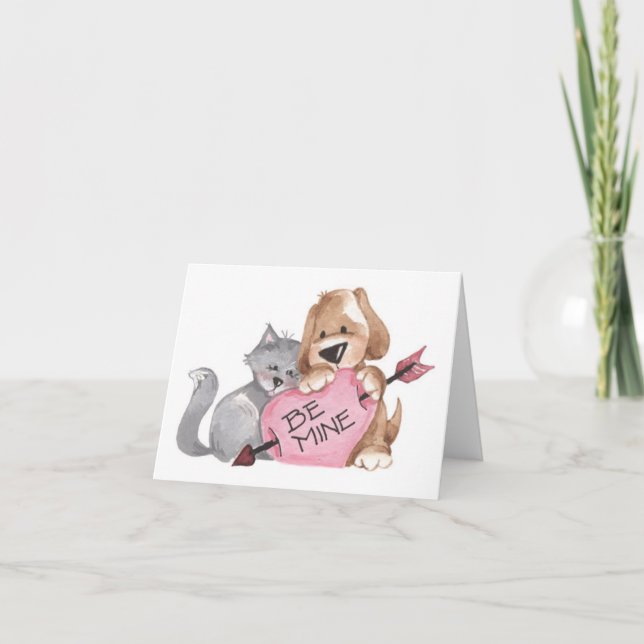 Bli min - Valentine Card Helgkort (Framsida)