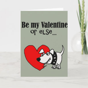 Bli min Valentine eller annan Hund-Tecknad Helgkort