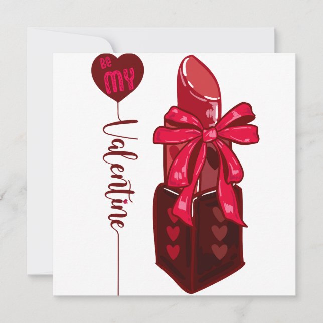 Bli min Valentine Lipstick Gift Design (Framsida)