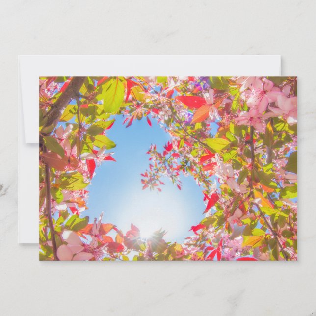 Bli min Valentine Nature blomstrar hjärtblommor Kä Inbjudningar (Framsida)