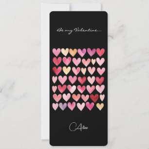 Bli min Valentine - Red, Rosa Gult Hearts bokmärke