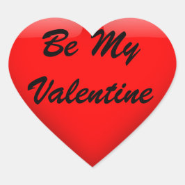 Bli min Valentine Sticker Hjärtformat Klistermärke