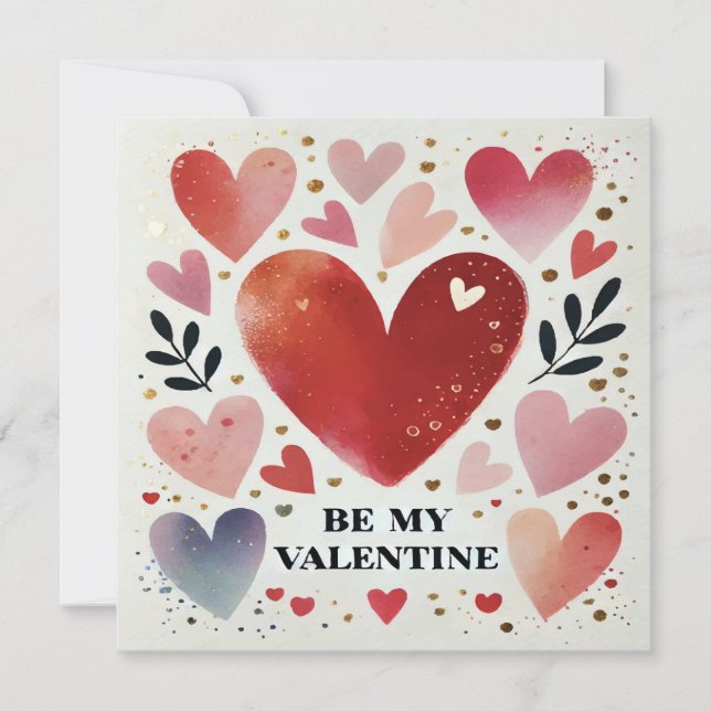 Bli min Valentine-utskriftsdesign Inbjudningar (Framsida)