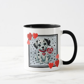 "Bli Mine Valentine Dalmatian Puppy Coffee Mugg