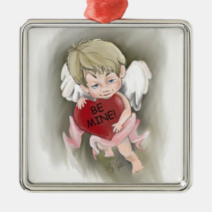 Bli mitt på alla hjärtans Premium Square Ornament