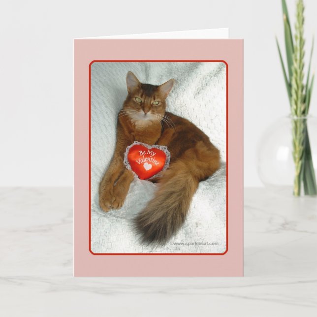 Bli mitt Valentine Kattunge Card Helgkort (Framsida)