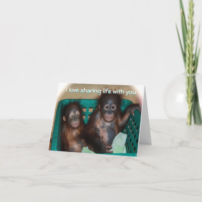 Bli mitt Valentine Sweet Baby djur Photo Helgkort (Framsida)