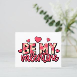 Bli mitt vykort för Valentine-utlagd text
