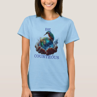 "Bli mogen" jord- och naturgrafik T-Shirt