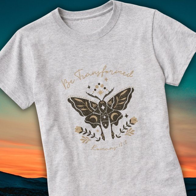 Bli omformade romer 12:2 Christian Boho T Shirt (Skapare uppladdad)