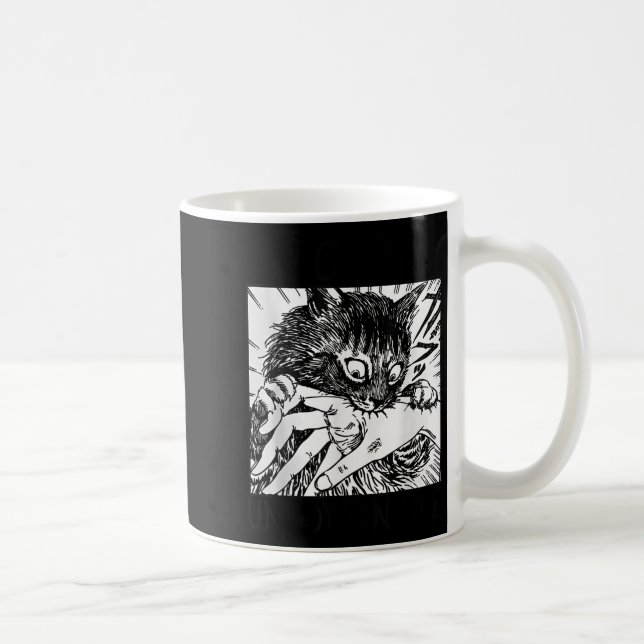 Bli oregerbar - svart katt, handfin kaffemugg (Höger)