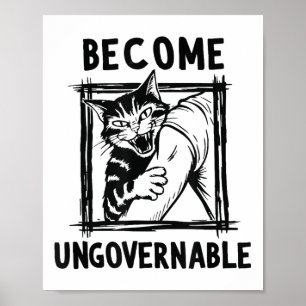 Bli oregerbar - svart katt, handfin poster