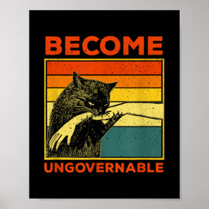 Bli oregerbar - svart katt, handfin poster