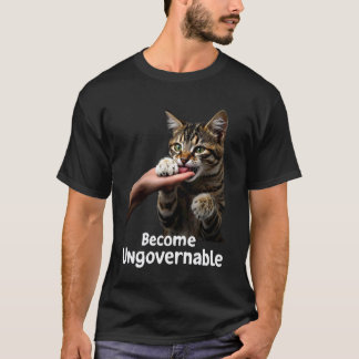 Bli Ostyrbar Katt Bits Hand Humor Män Kvinnor T Shirt
