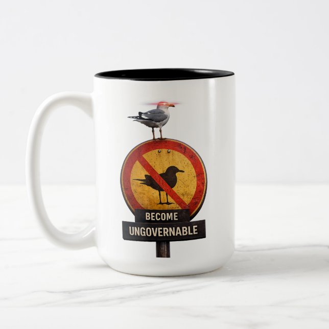 Bli Ostyrbar Mugg – Rolig Rebelled Coffee Mugg (Vänster)