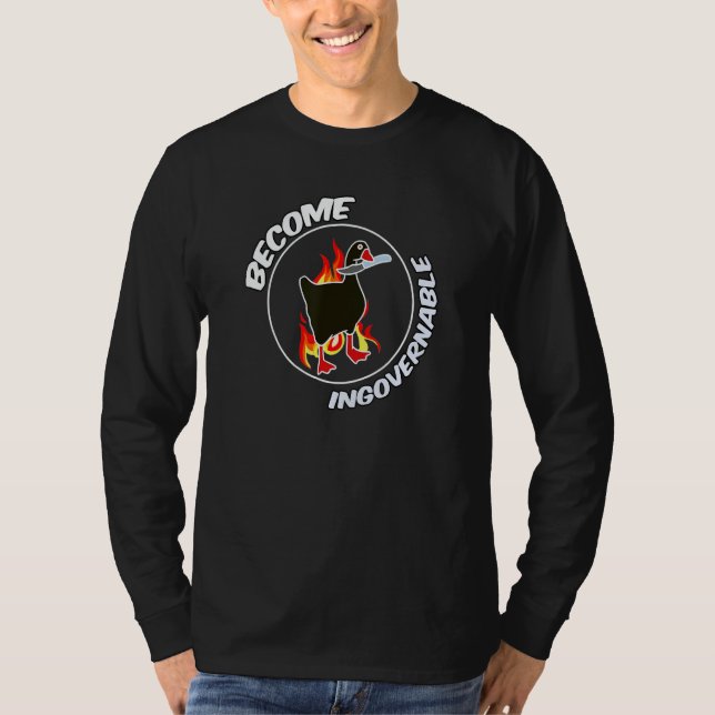 Bli Ostyrbar Trendig Meme T-shirt (Framsida)