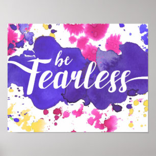 Bli rädd för konstnärlig utskrift poster