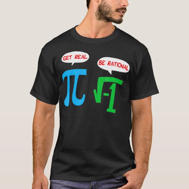Bli Rational Get Real Funny Math Pi Joke Statistic T Shirt (Framsida)