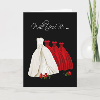 Bli rött rött kort för min Bridesmaid-inbjudan