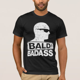 bli skallig och badass t-shirt