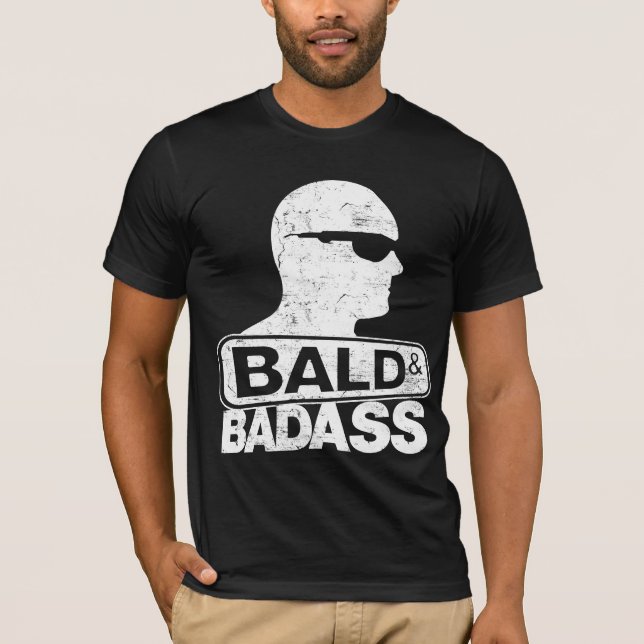 bli skallig och badass t-shirt (Framsida)