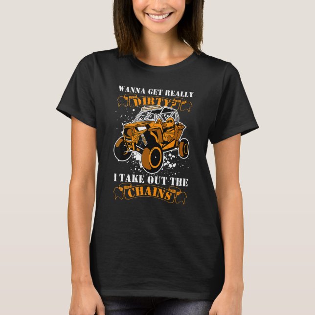 Bli smutsig Få kedjor Rolig UTV SxS Side by Side S T Shirt (Framsida)