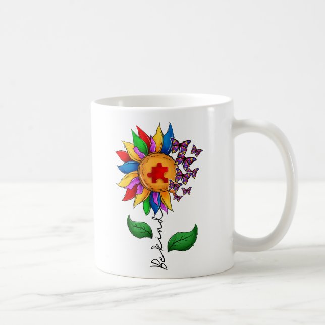 Bli solrosa- Atism Awareness Kaffemugg (Höger)