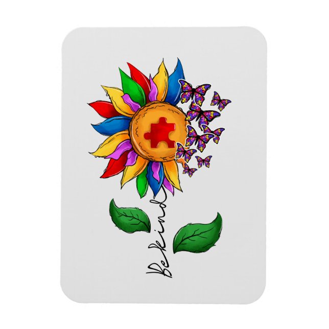Bli solrosa- Atism Awareness Magnet (Vertikal)