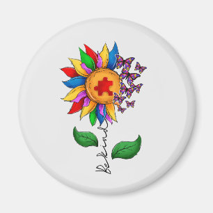 Bli solrosa- Atism Awareness Magnet