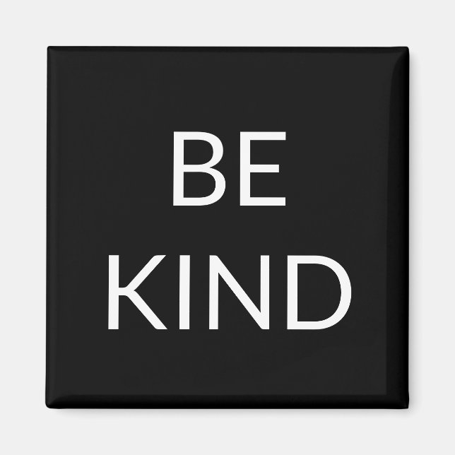 Bli, svart och vit minimalistisk Magnet (Framsidan)