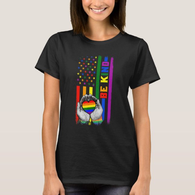 Bli teckenspråk Lgbtq Rainbow T Shirt (Framsida)