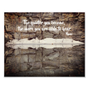 Bli tyst Rumi-inspirationsoffert 8 x 10 Fototryck
