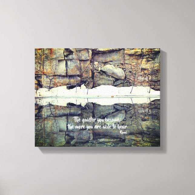 Bli tyst Rumi inspirationsoffert Canvastryck (Framsida)
